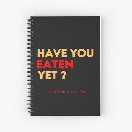 Have you eaten yet? Black Notebook Have you eaten yet black spiral notebook